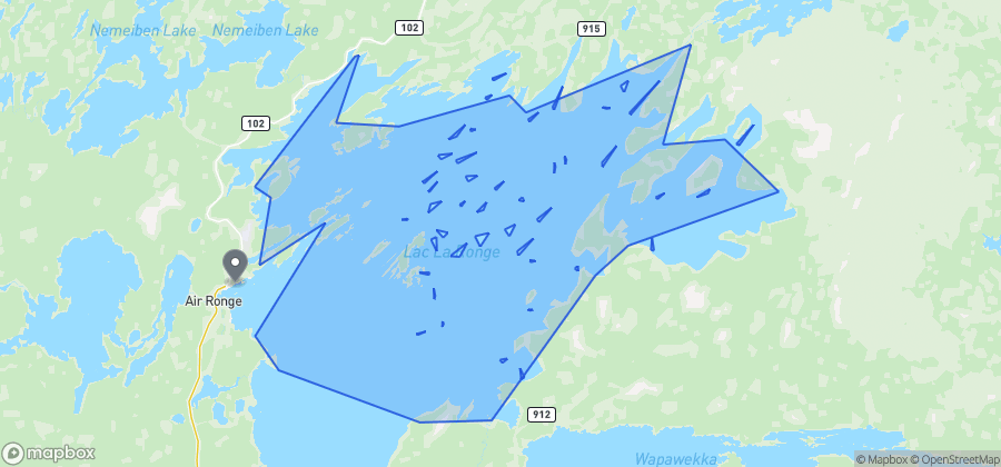 Map showing Patterson's Park Beach on Lac la Ronge