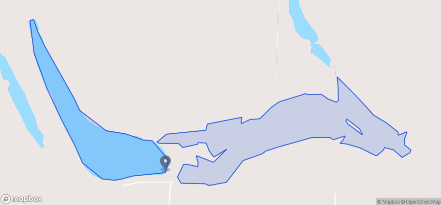 Map showing Lovering Lakes Beach on Lovering Lakes