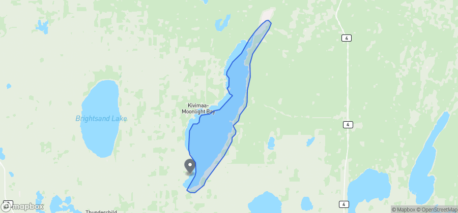 Map showing Kopp's Cove Beach and Playground on Turtle Lake