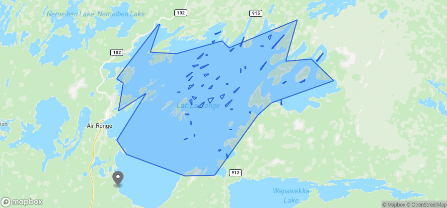 Map showing Saskatoon Beach on Lac la Ronge